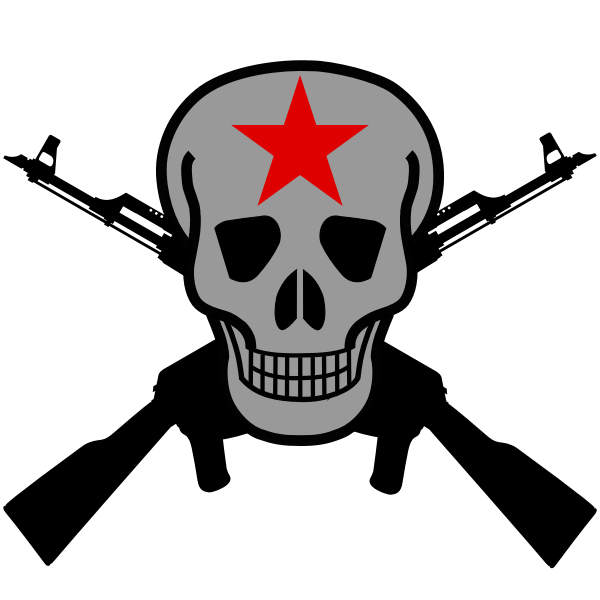 SVG Skull with crossed guns