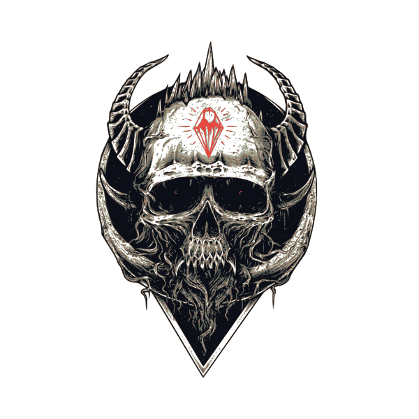 SVG Skull with horns