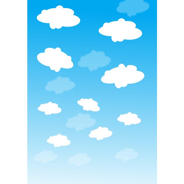 SVG Sky with clouds vector graphics