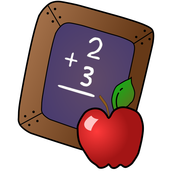 SVG Slate and apple vector image