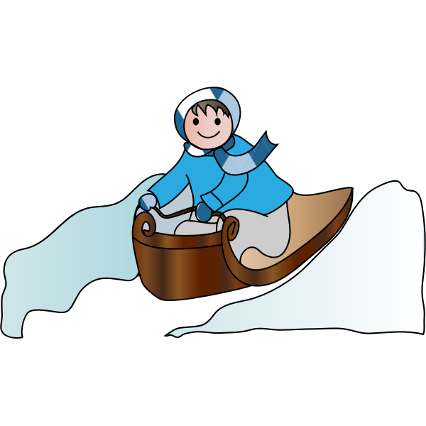 SVG Sledge in snow