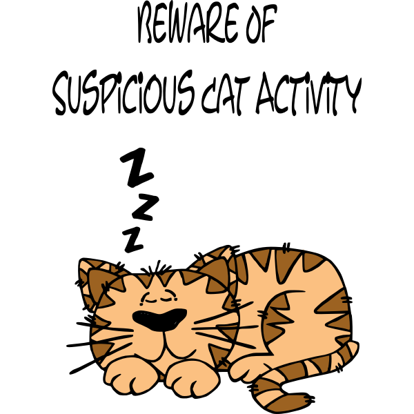 SVG Sleeping cartoon cat