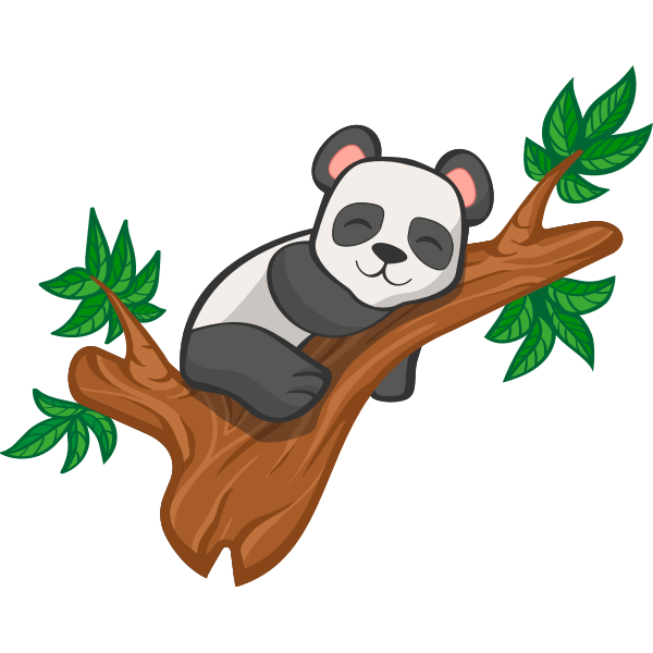 SVG Sleeping cartoon panda