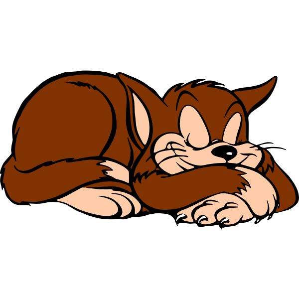 SVG Sleeping cat image
