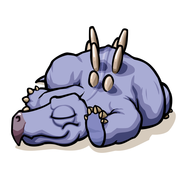 SVG Sleeping dino