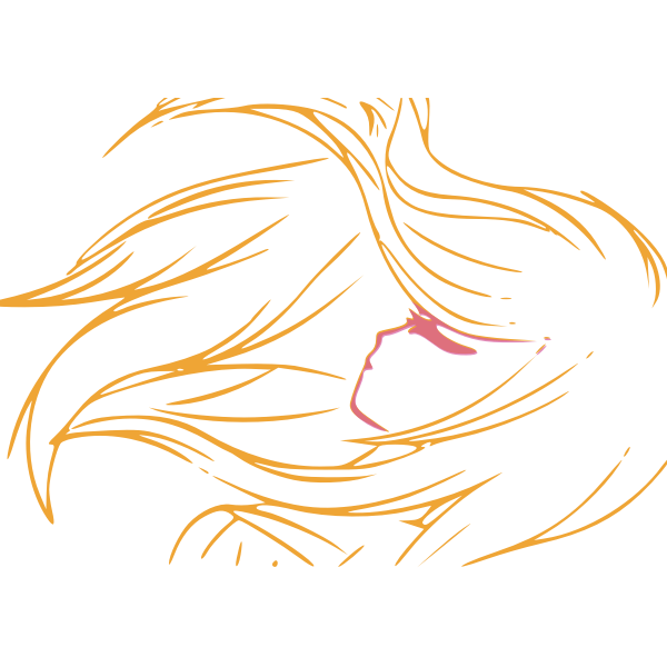 SVG Sleeping girl vector illustration