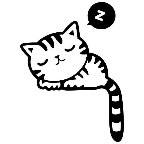 SVG Sleeping kitty