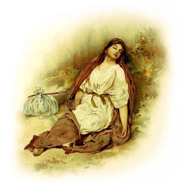 SVG Sleeping woman