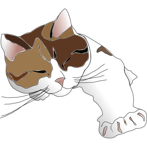 SVG Sleepy Calico Cat
