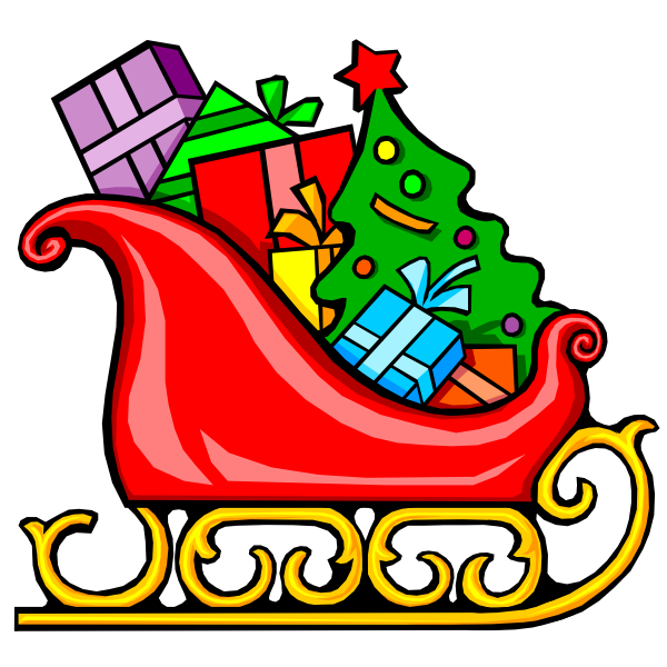 SVG Sleigh with presents