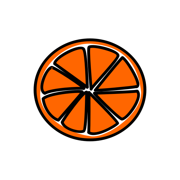 SVG Sliced orange vector image