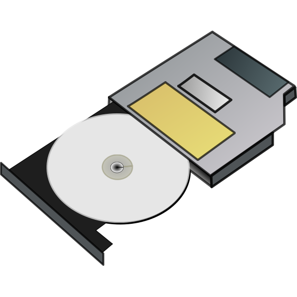 SVG Slim CD drive vector illustration