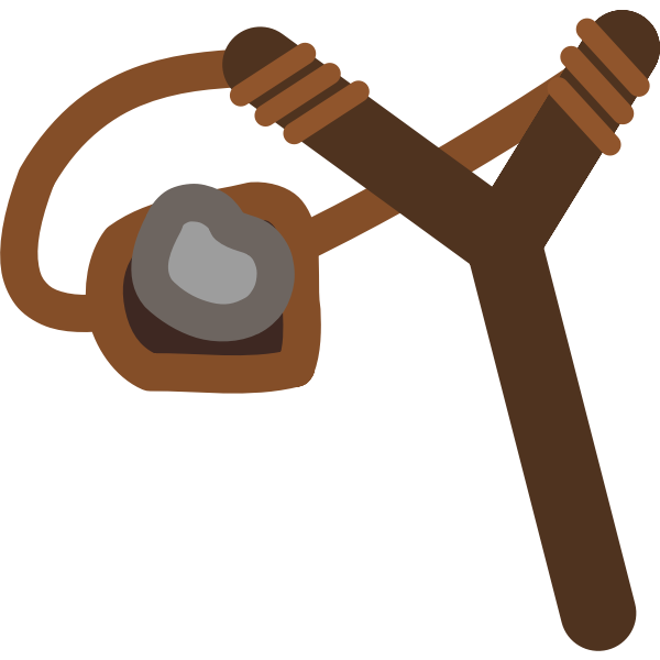 SVG Slingshot With Stone