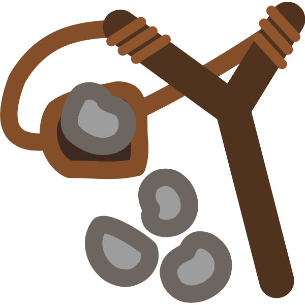 SVG Slingshot With Stones
