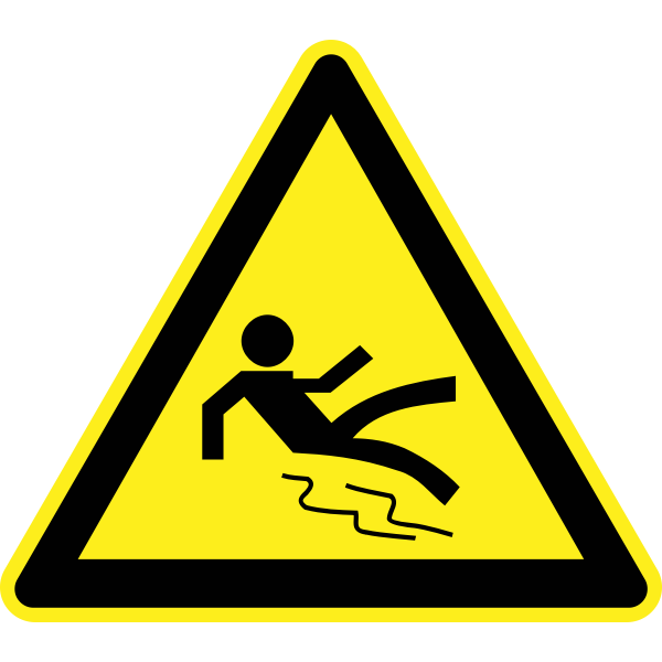 SVG Slippery floor hazard warning sign vector image