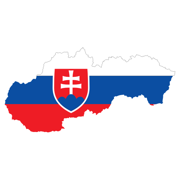 SVG Slovakia Map Flag