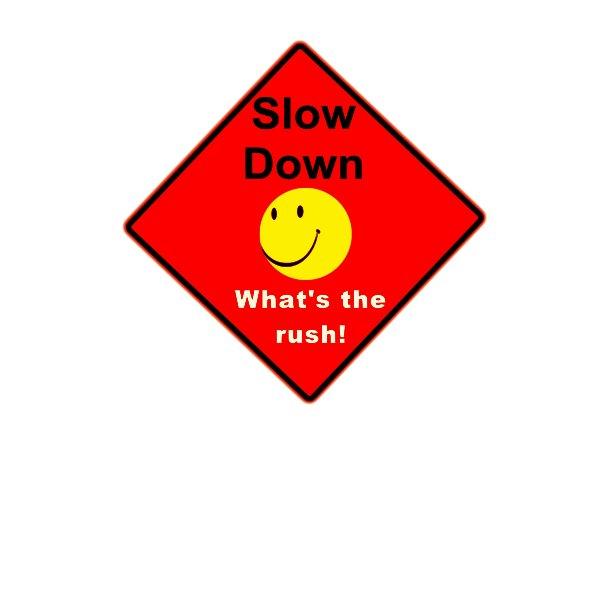 SVG Slow down red sign