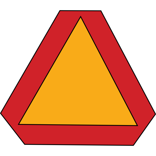 SVG Slow moving vehicle sign vector illustration