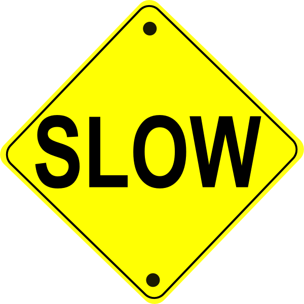 SVG Slow road sign vector image