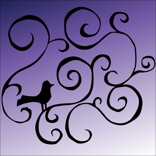 SVG Small bird silhouette decoration vector graphics