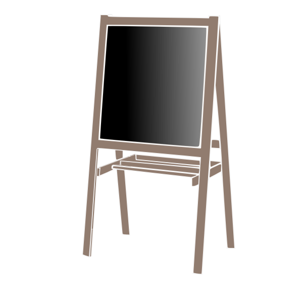 SVG Small blackbaord with stand vector drawing