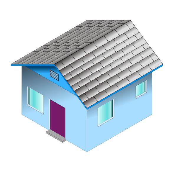SVG Small Blue House