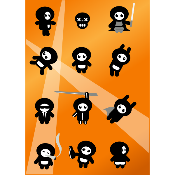 SVG Small cartoon figures