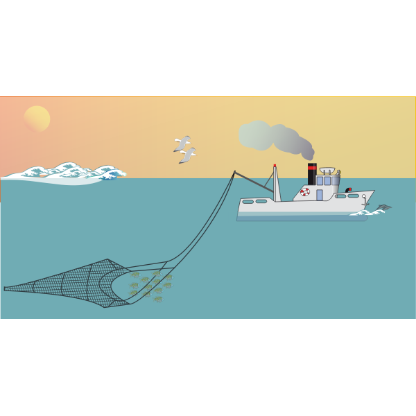 SVG Small fishing boat