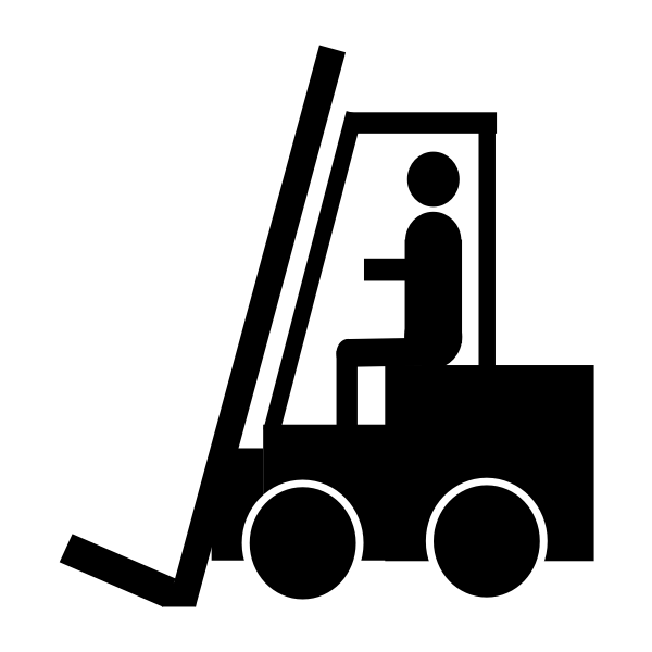 SVG Small forklift silhouette vector image