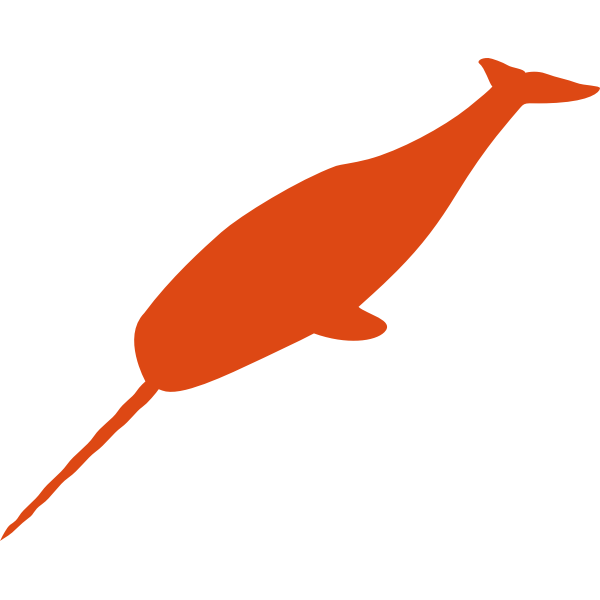 SVG Small narwhal silhouette vector illustration