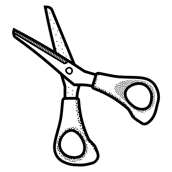 SVG Small scissors line art vector illustration