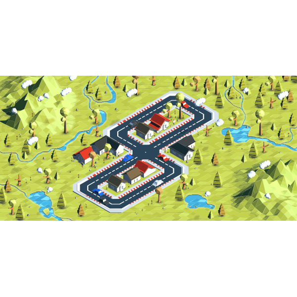 SVG Small town construction