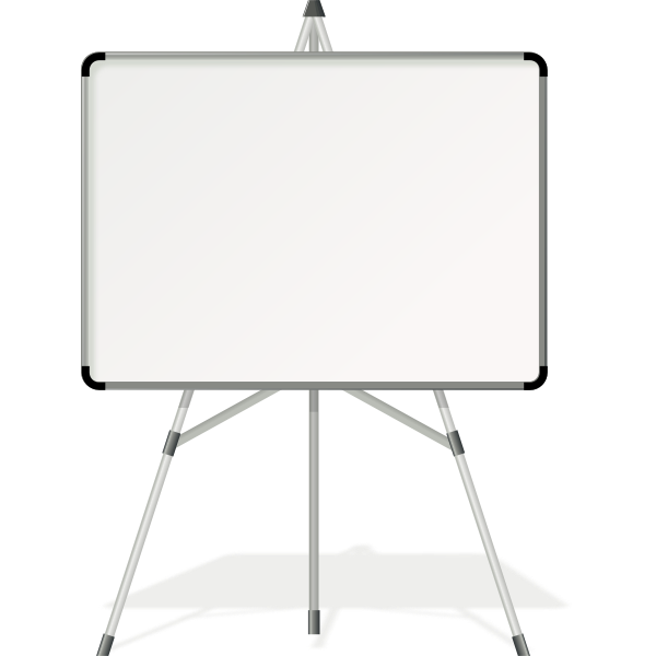SVG Small whitebaord with stand vector image