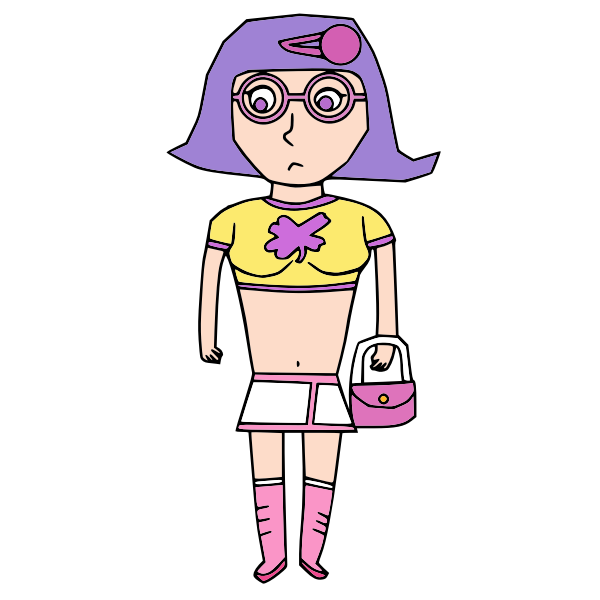 SVG Smart teenage girl