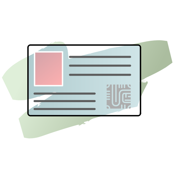 SVG Smartcard with chip vector image