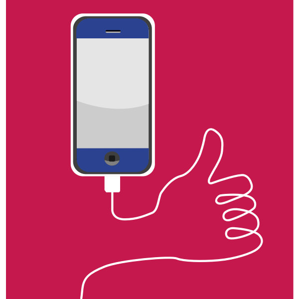 SVG Smartphone Thumbs Up