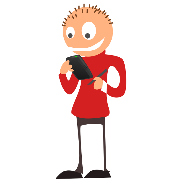 SVG Smartphone user vector image