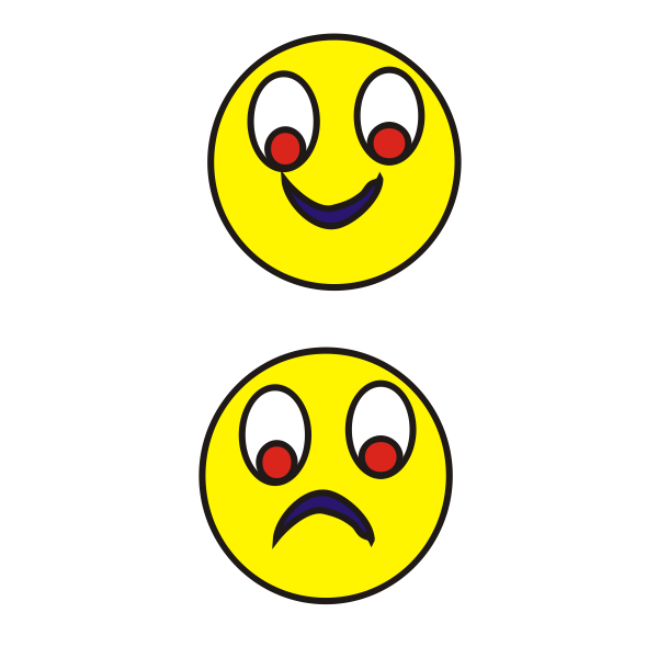 SVG Smile and cry smileys color drawing