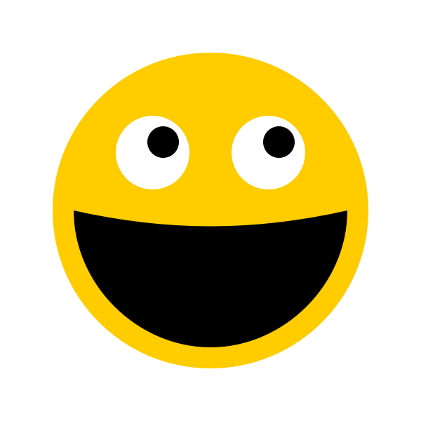 SVG Smiley looking at mouse cursor vector illustration