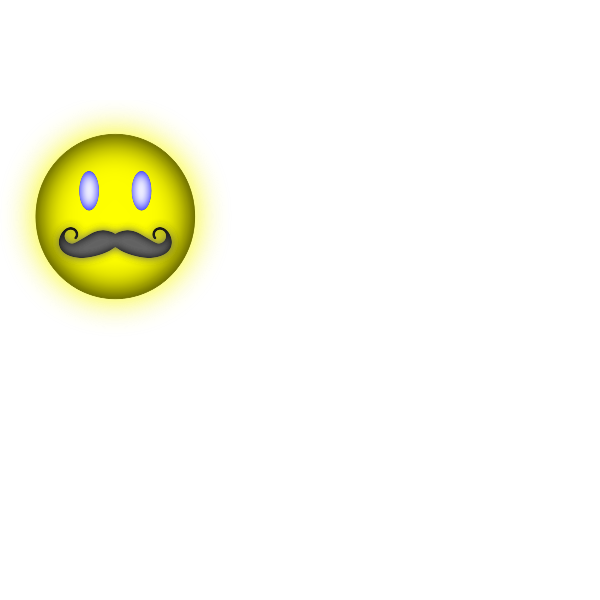 SVG Smiley with mustache vector image