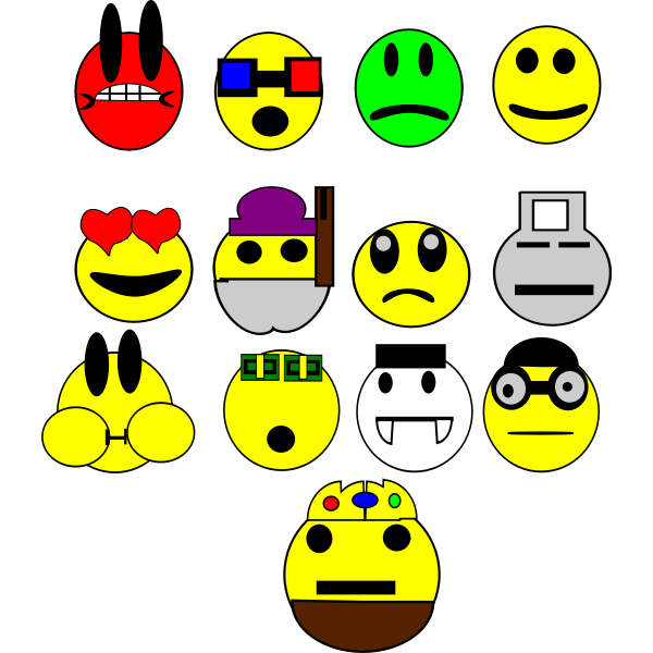 SVG Smileys selection
