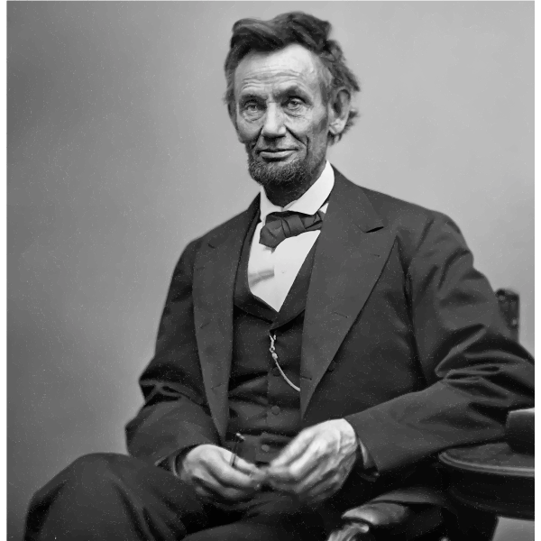 SVG Smiling Abraham Lincoln Gardner 1865