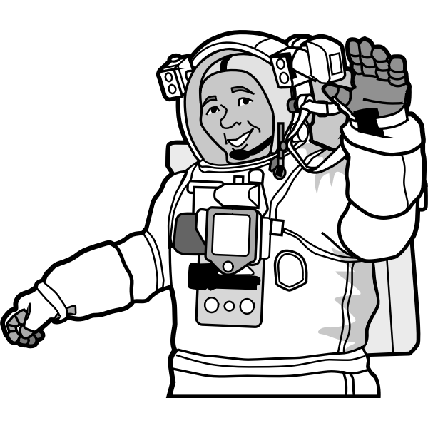 SVG smiling astronaut