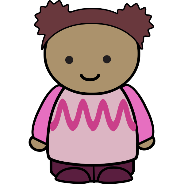 SVG Smiling baby girl