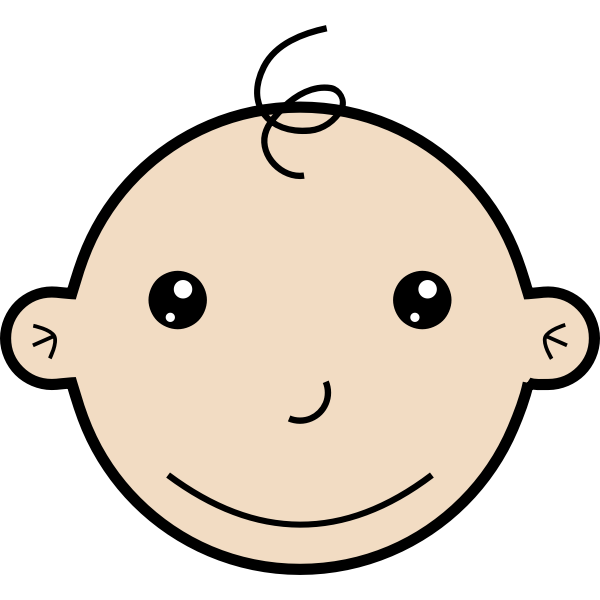 SVG Smiling baby vector graphics