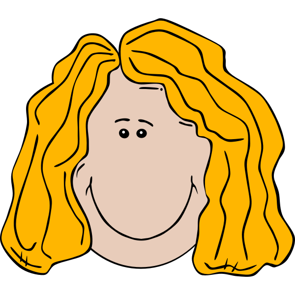SVG Smiling blond woman vector