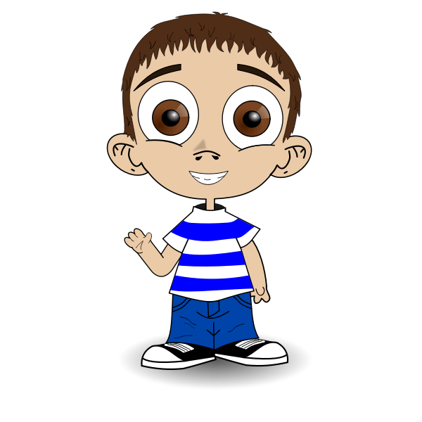 SVG Smiling boy saluting