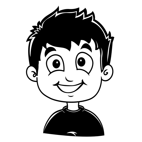 SVG Smiling boy silhouette