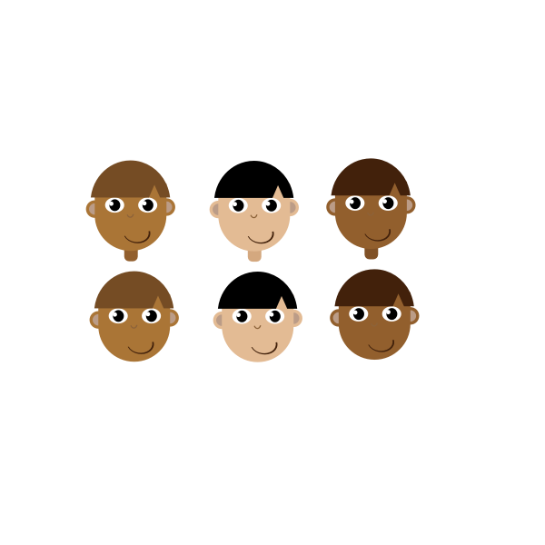 SVG Smiling boys
