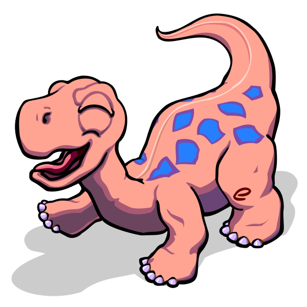 SVG Smiling cartoon dino